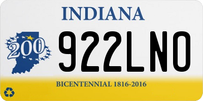 IN license plate 922LNO