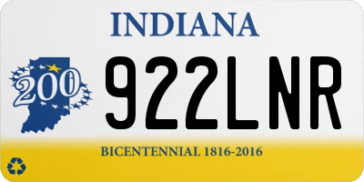 IN license plate 922LNR