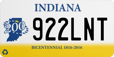 IN license plate 922LNT