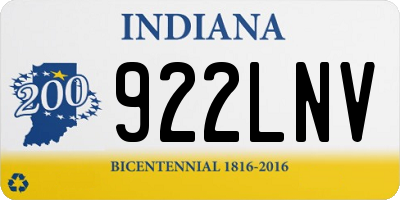 IN license plate 922LNV
