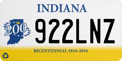 IN license plate 922LNZ