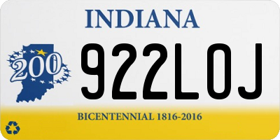 IN license plate 922LOJ