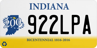 IN license plate 922LPA