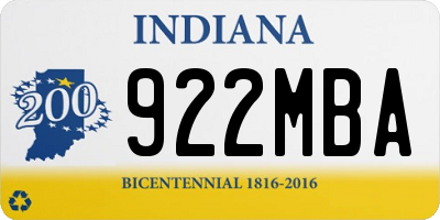IN license plate 922MBA