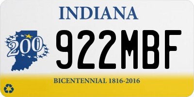 IN license plate 922MBF