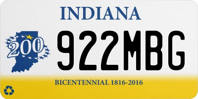 IN license plate 922MBG