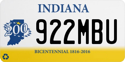 IN license plate 922MBU