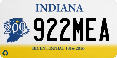 IN license plate 922MEA