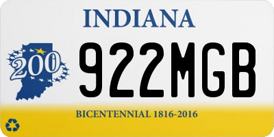 IN license plate 922MGB