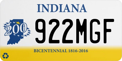 IN license plate 922MGF