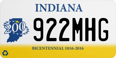 IN license plate 922MHG