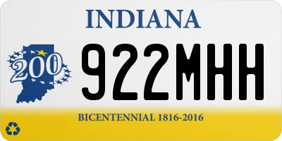 IN license plate 922MHH