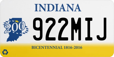IN license plate 922MIJ