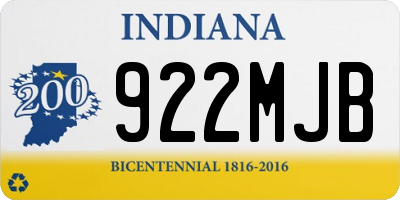 IN license plate 922MJB