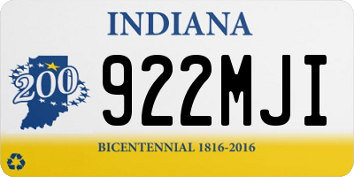 IN license plate 922MJI