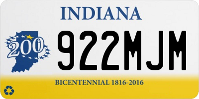 IN license plate 922MJM