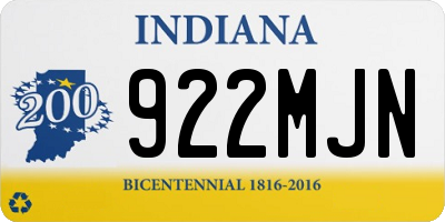 IN license plate 922MJN