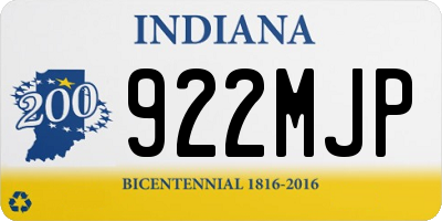 IN license plate 922MJP