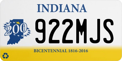 IN license plate 922MJS
