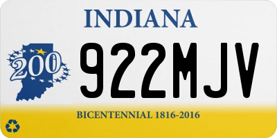 IN license plate 922MJV