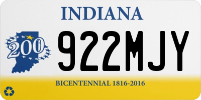 IN license plate 922MJY