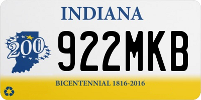 IN license plate 922MKB