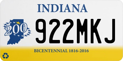 IN license plate 922MKJ