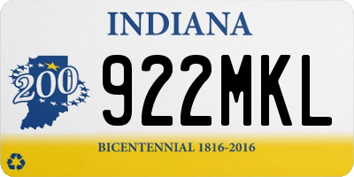 IN license plate 922MKL