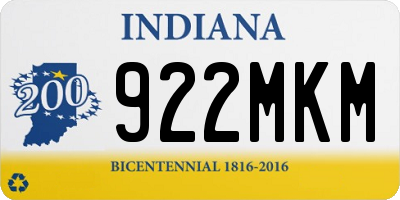IN license plate 922MKM