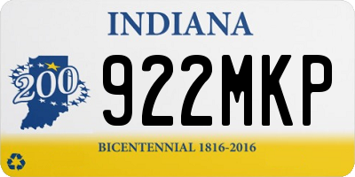 IN license plate 922MKP