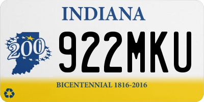 IN license plate 922MKU