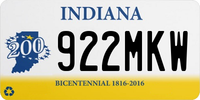 IN license plate 922MKW
