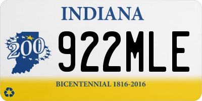 IN license plate 922MLE