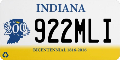 IN license plate 922MLI
