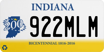 IN license plate 922MLM