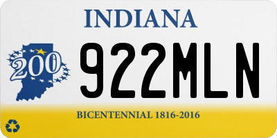 IN license plate 922MLN