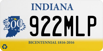 IN license plate 922MLP