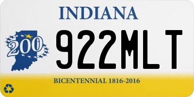 IN license plate 922MLT