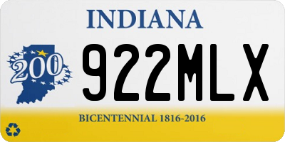 IN license plate 922MLX
