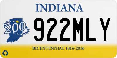 IN license plate 922MLY