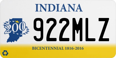 IN license plate 922MLZ