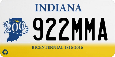 IN license plate 922MMA