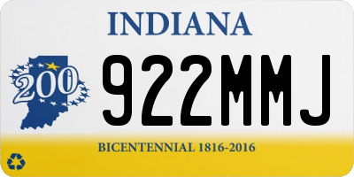 IN license plate 922MMJ