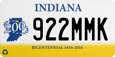 IN license plate 922MMK