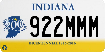 IN license plate 922MMM