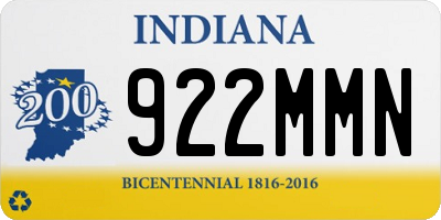 IN license plate 922MMN