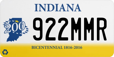 IN license plate 922MMR