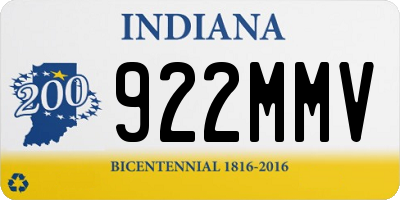 IN license plate 922MMV