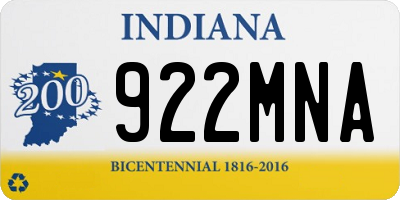 IN license plate 922MNA