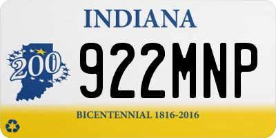 IN license plate 922MNP
